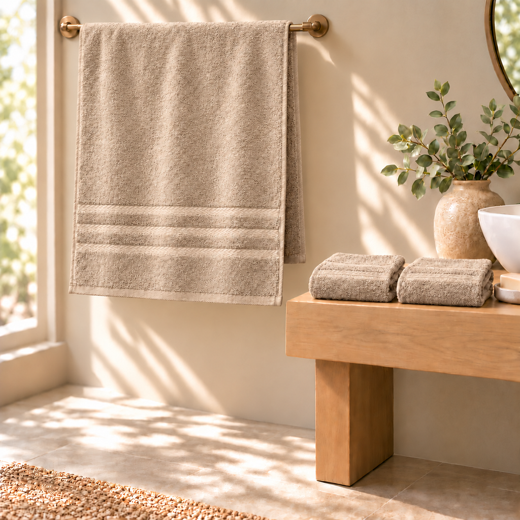 Chakrata (3 Pc Towel Set) (2 hand towel and one full towel )