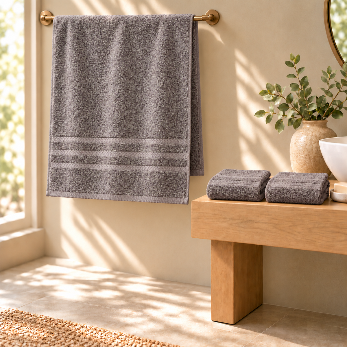 Chakrata (3 Pc Towel Set) (2 hand towel and one full towel )