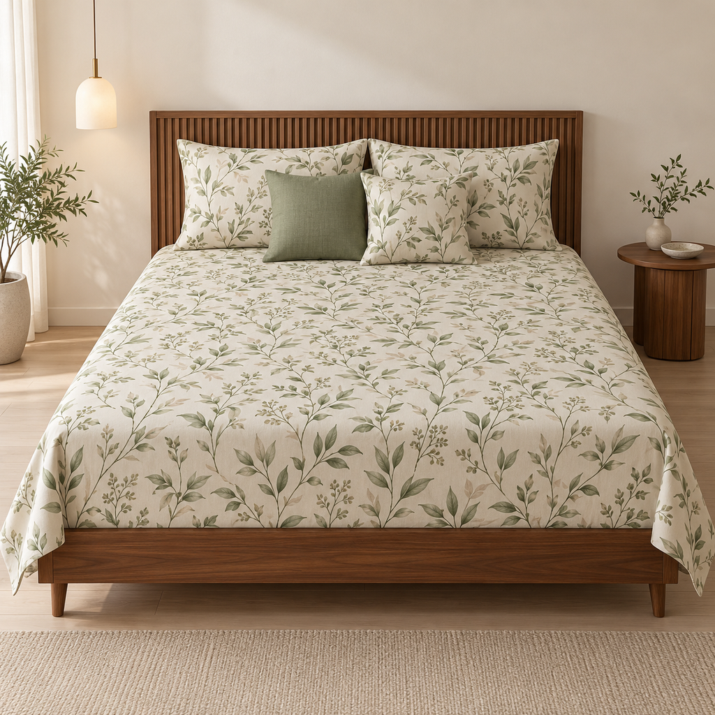 Harley (5 Pc Set - 2 cushion with filling , 2 pillow without filling , 1 bedsheet)