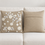 Floral Pearl Embroidery cushion
