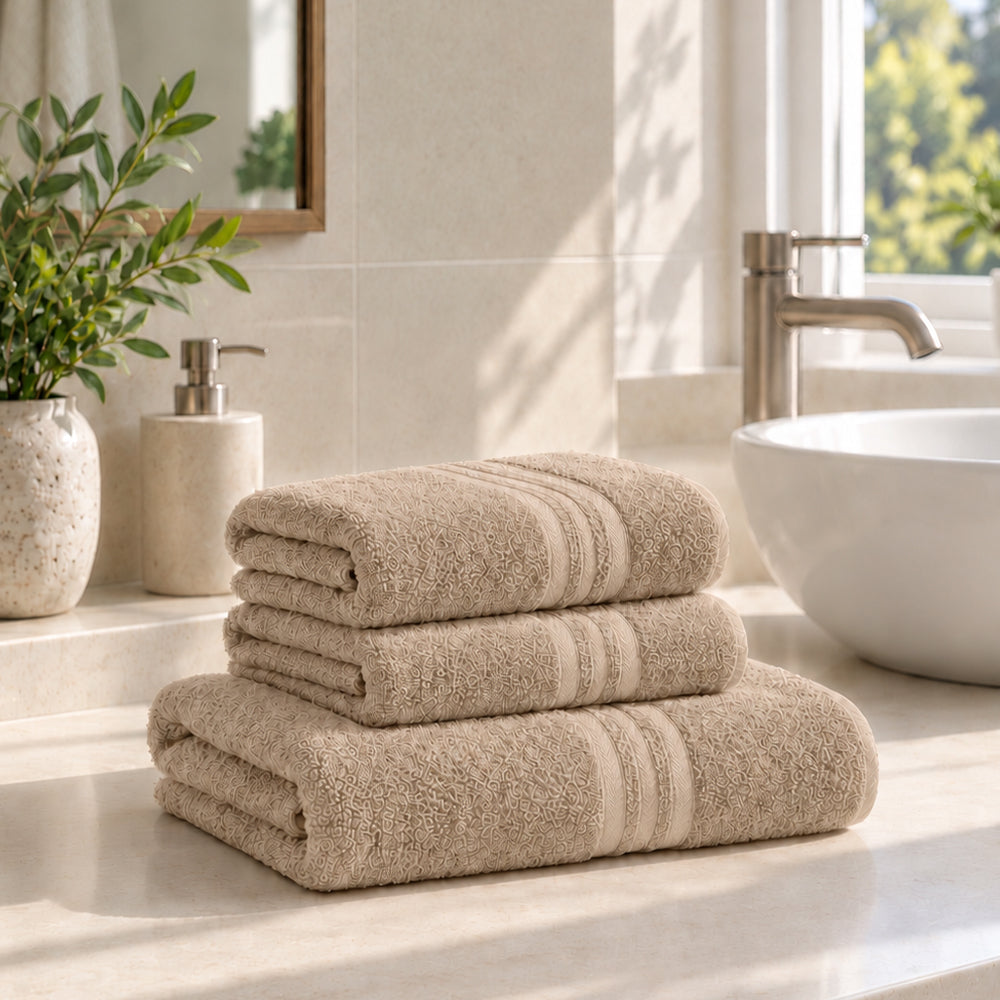 Chakrata (3 Pc Towel Set) (2 hand towel and one full towel )