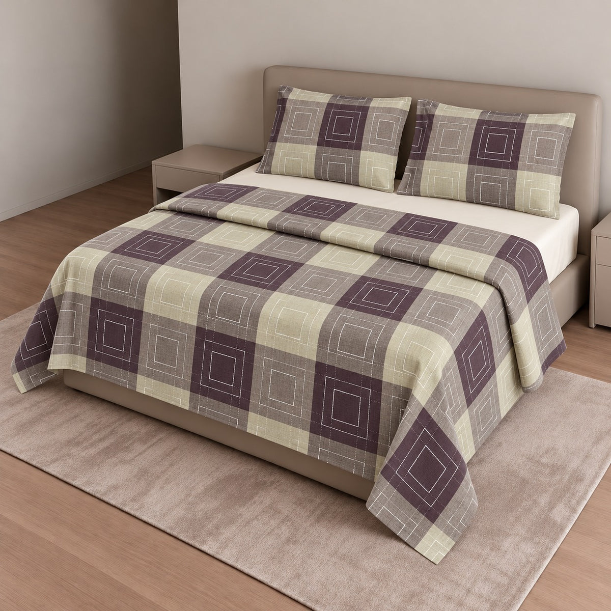 Khadi Check Bedspread