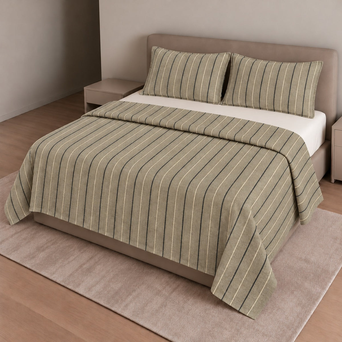 Khadi Stripes Bedspread