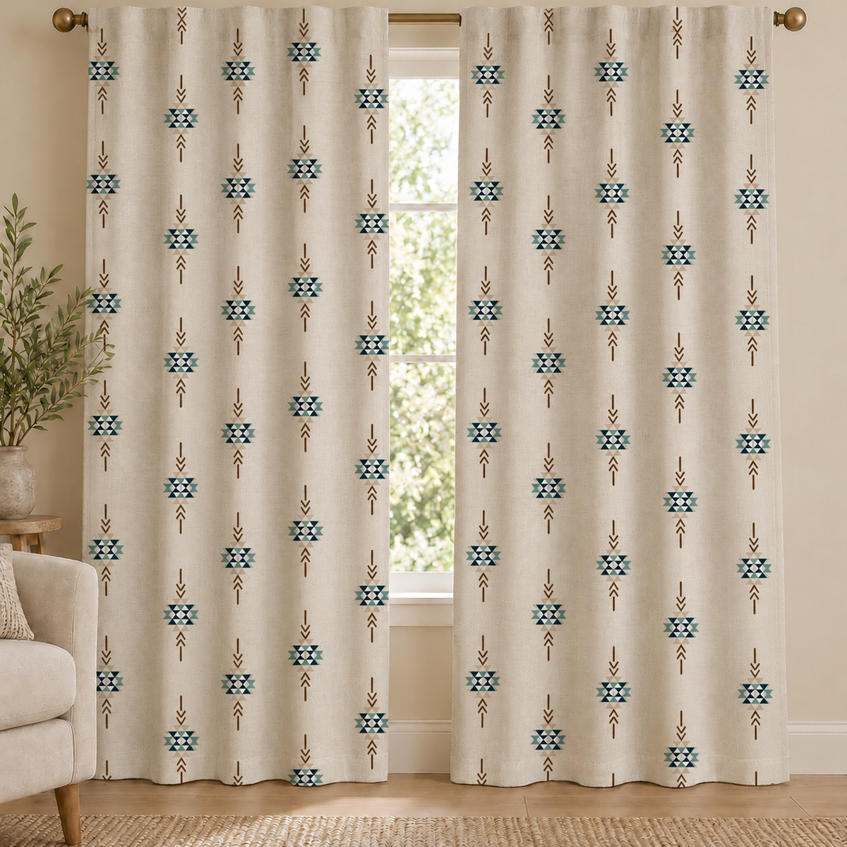Yantra curtain fabric