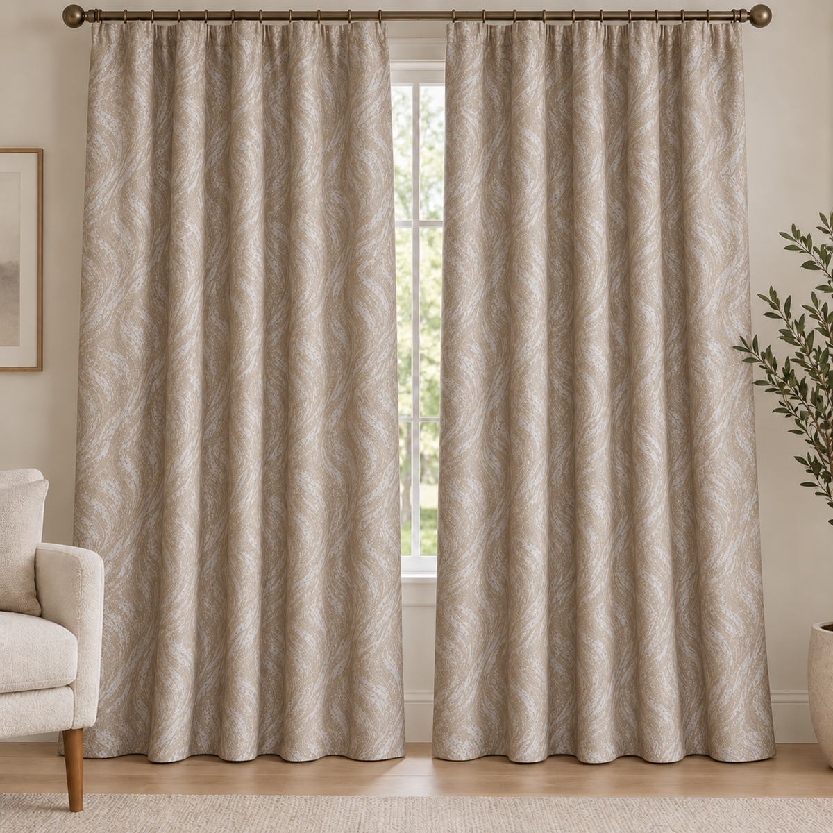 Zareen curtain fabric