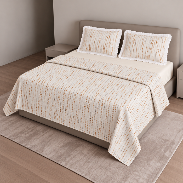 Khadi Stripes bedspread