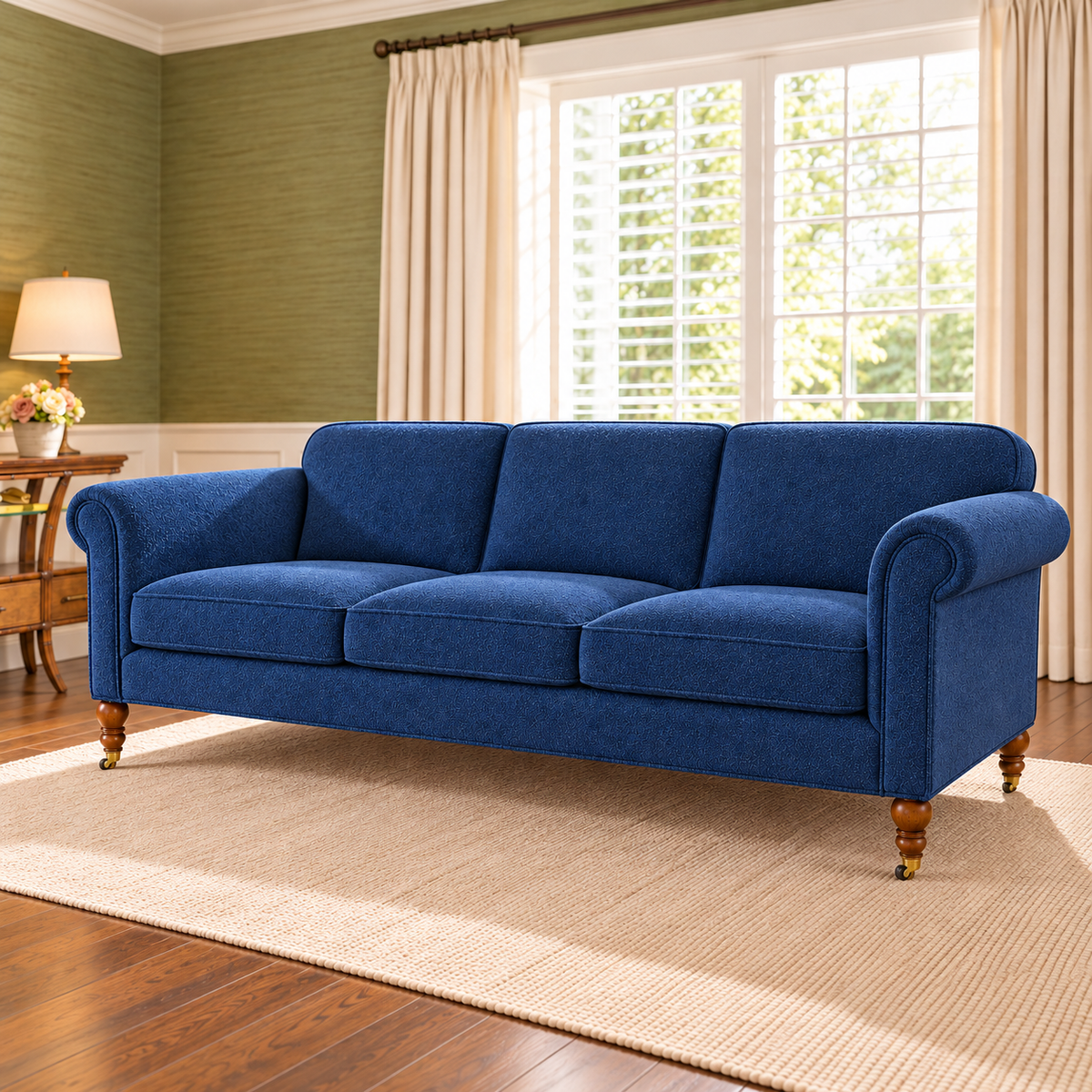 Bold Boucle fabric in night blue